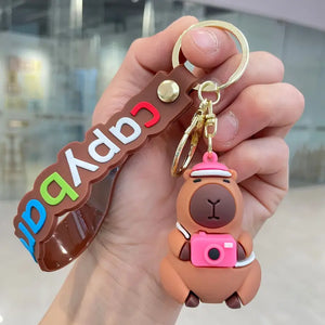 Cute Kabibara Keychain Set - Silicone Material