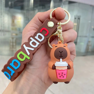 Cute Kabibara Keychain Set - Silicone Material